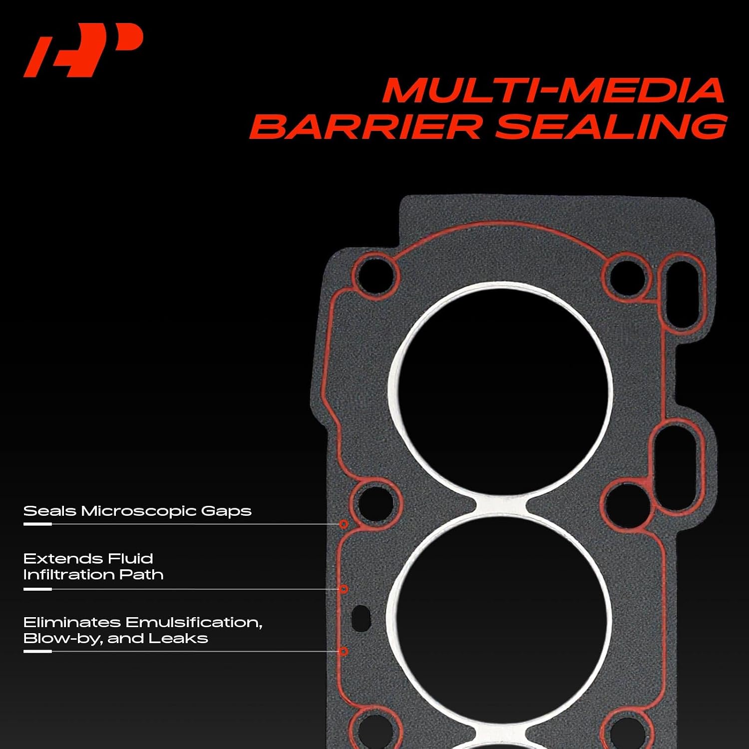 A-Premium L5 Engine Cylinder Head Gasket Compatible with Volvo S60 01-04 2.3L 05-09 2.4L, S80 04-06 2.5L, C70 00-04 2.3L 2.4L, S70 00 2.3L, V70 00-05 2.3L 2.4L 2.5L, Composite