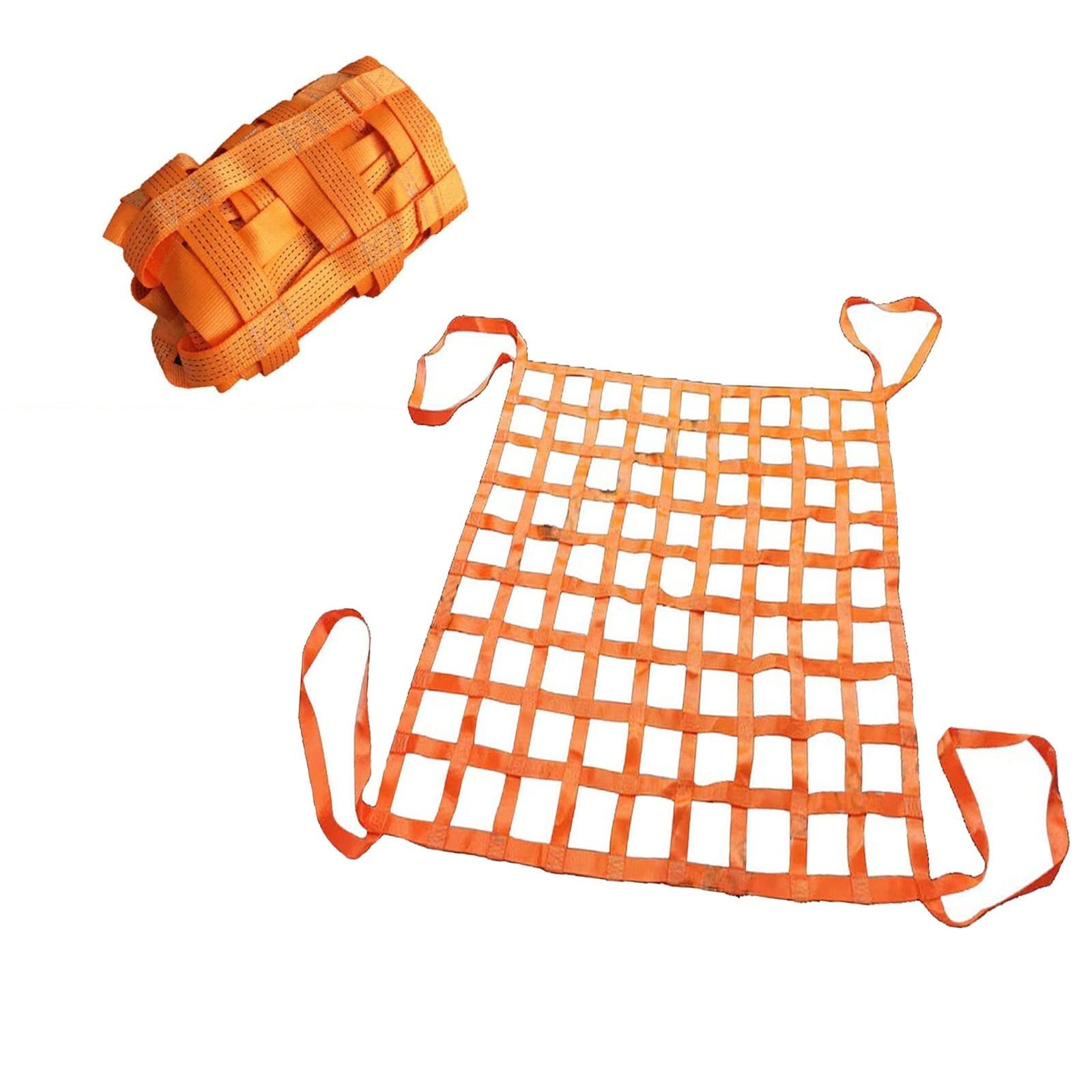 SamnuerlyCargo Lifting Net - Selastic Cargo Netting, Flat Nylon Sling Lifting Net, Loading And Unloading Heavy Objects, Hanging Lifting Crgo Netting, Lifting Work Equipment ( 1.5 X 1.5M/Mesh 10cm/Load 300kg)