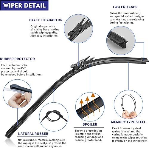 Miniatura 7 de 2 limpiaparabrisas de repuesto de calidad OEM para GMC Sierra 2014-2018 Chevy Silverado 2014-2018 fábrica de limpiaparabrisas de equipo original  22