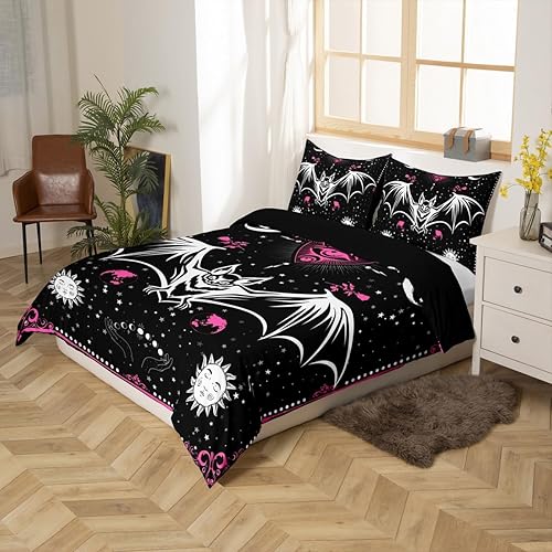 Miniatura 113 de Castle Fairy Juego de funda de edredón de cola de pez de sirena, tamaño Queen, juego de ropa de cama de escamas de sirena de acuarela arcoíris, 3