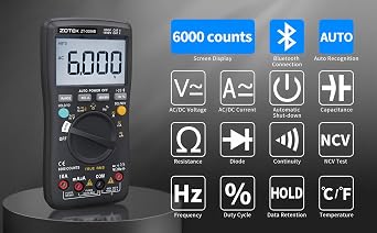 300AB Digital Multimeter 6000 Analog Tester True RMS Professional Multimetro DIY Transistor Capacitor NCV Testers Lcr Meter(ZT-300AB)