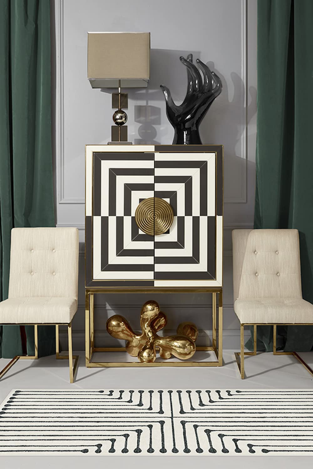 Ruggable x Jonathan Adler Runner Rug Perfect Modern Washable Rug for Entryway Hallway Kitchen