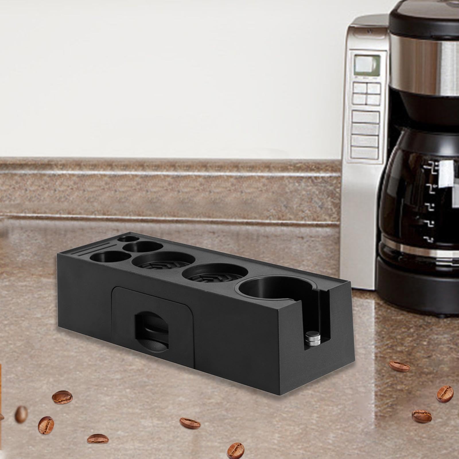 Homyl Kaffee Stampf Espressostation mit Schublade für Kaffeebar,