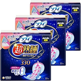 【まとめ買い】ソフィ 超熟睡ガード 特に多い夜用 羽つき 33cm 66コ(22コ入×3)(生理用品 ナプキン)