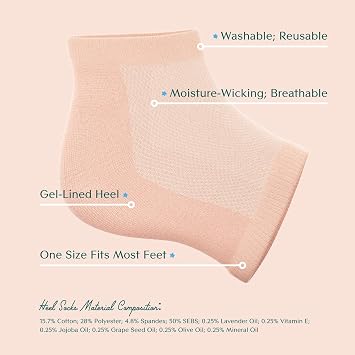 Bare August Glass Foot File & Overnight Heel Socks Bundle