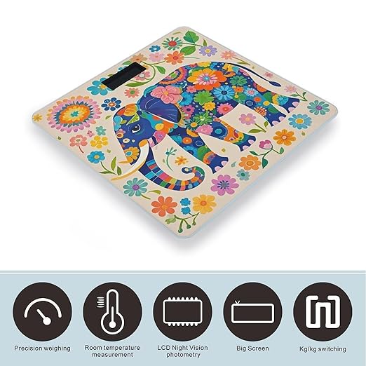 Báscula Digital FekiLoot para Peso Corporal con Pantalla LED miniatura 3