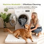 Lit pour chien orthopédique avec étrier amovible, lit pour animaux de compagnie lavable avec mousse à crate d'oeuf, lit de chien imperméable pour tête & Soutien des articulations, lit confortable pour animaux de compagnie avec oreiller et fond non patiné pour Kennel, Voyage
