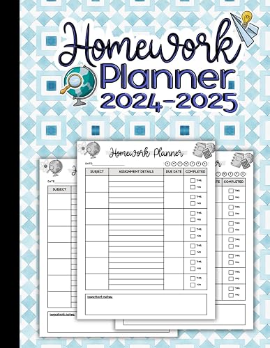 Homework planner 2024-2025: Stay Organized, Master Your Classwork - Undated Daily Assignment Tracker for Students of All Levels: Elementary, Middle, ... College, Perfect for Homeschooling Success