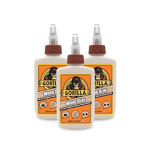Gorilla Wood Glue, 4 ounce Bottle, (Pack of 3)