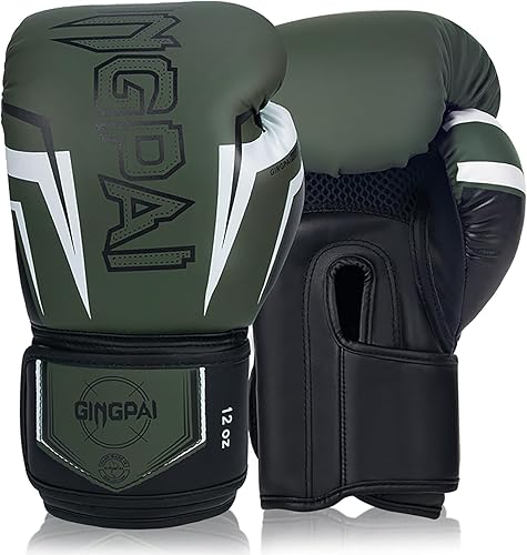Miniatura 17 de Guantes de boxeo, entrenamiento de boxeo profesional, guantes de kickboxing para hombres, mujeres, adultos, niños, acolchado de varias capas, para