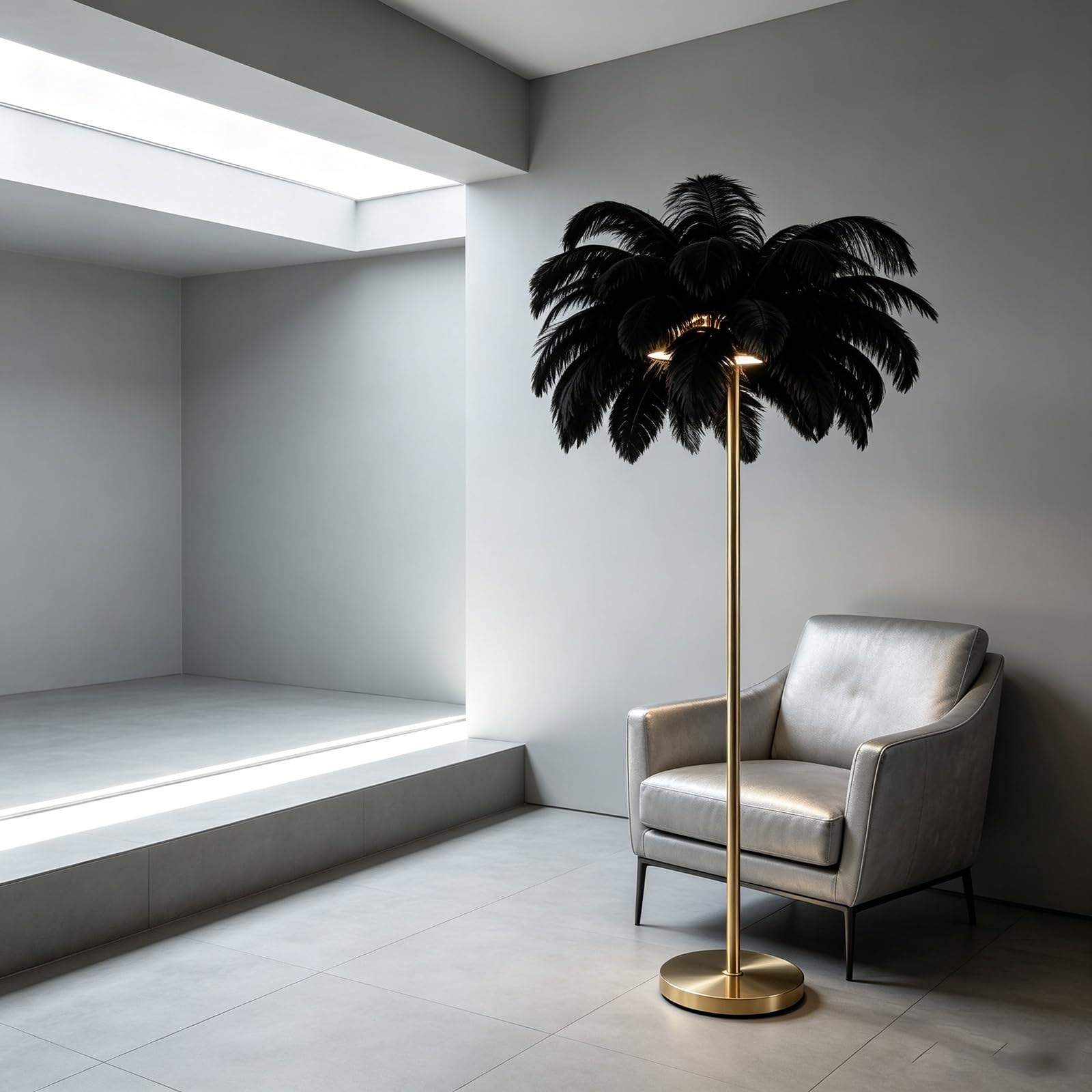 LCNDKF Detachable Feather Floor Lamp