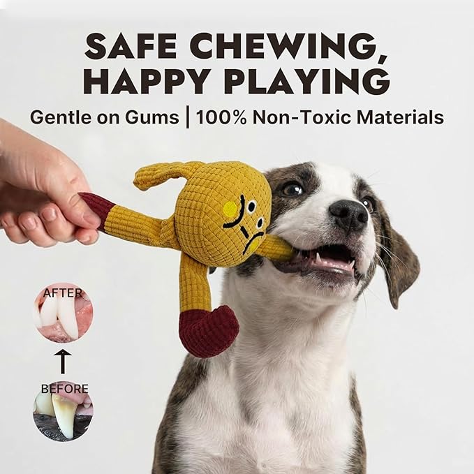 Juguete Masticable para Perro con Chirriador y Papel Crujiente, Tamaño Mediano miniatura 2