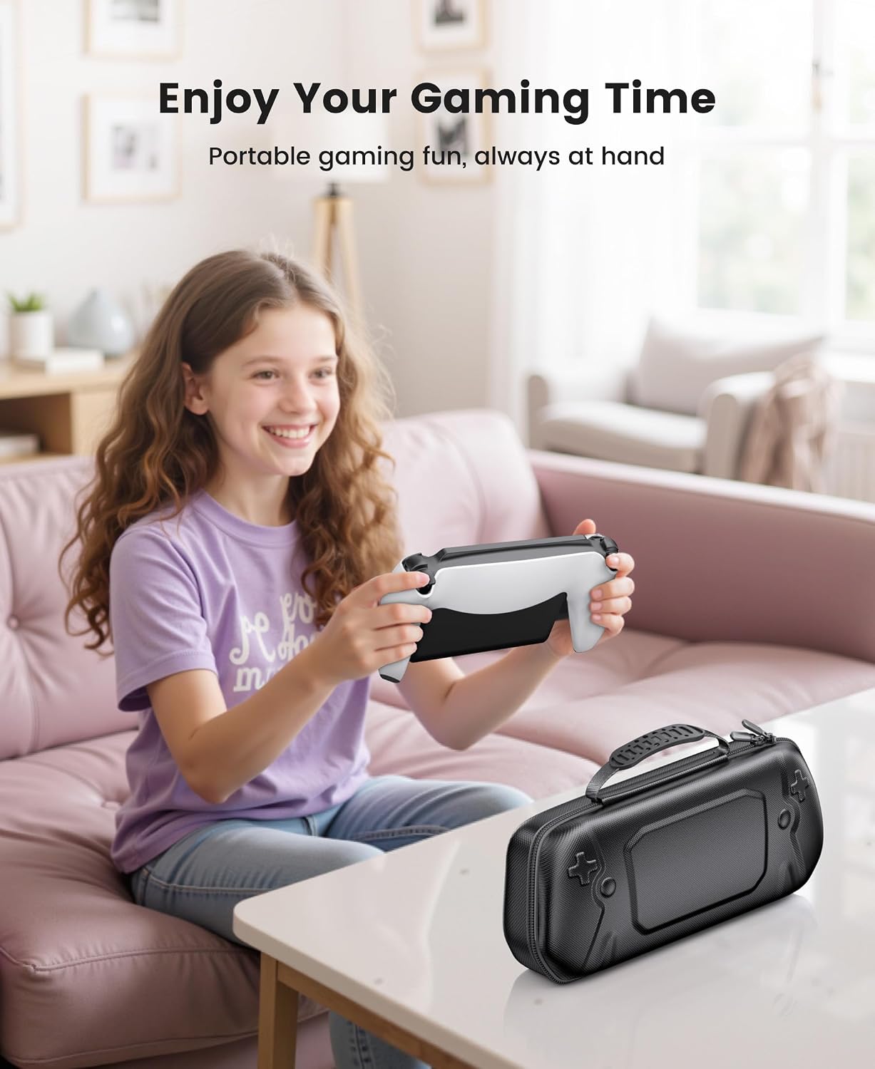 Carry Case Compatible with Playstation Portal Remote Player, Portable Travel Bag PS5 Portal Console & Accessories