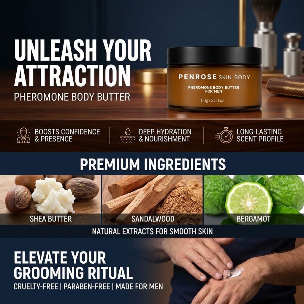 Skin Body Butter for Men, Non-greasy Body Butter，1Pcs