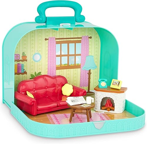 Miniatura 3 de Battat BATYJ Lil Woodzeez - Juego portátil - Muebles y figuras - Sofá chimenea y comida - Personajes de animales incluidos - Niños a partir de 3 años