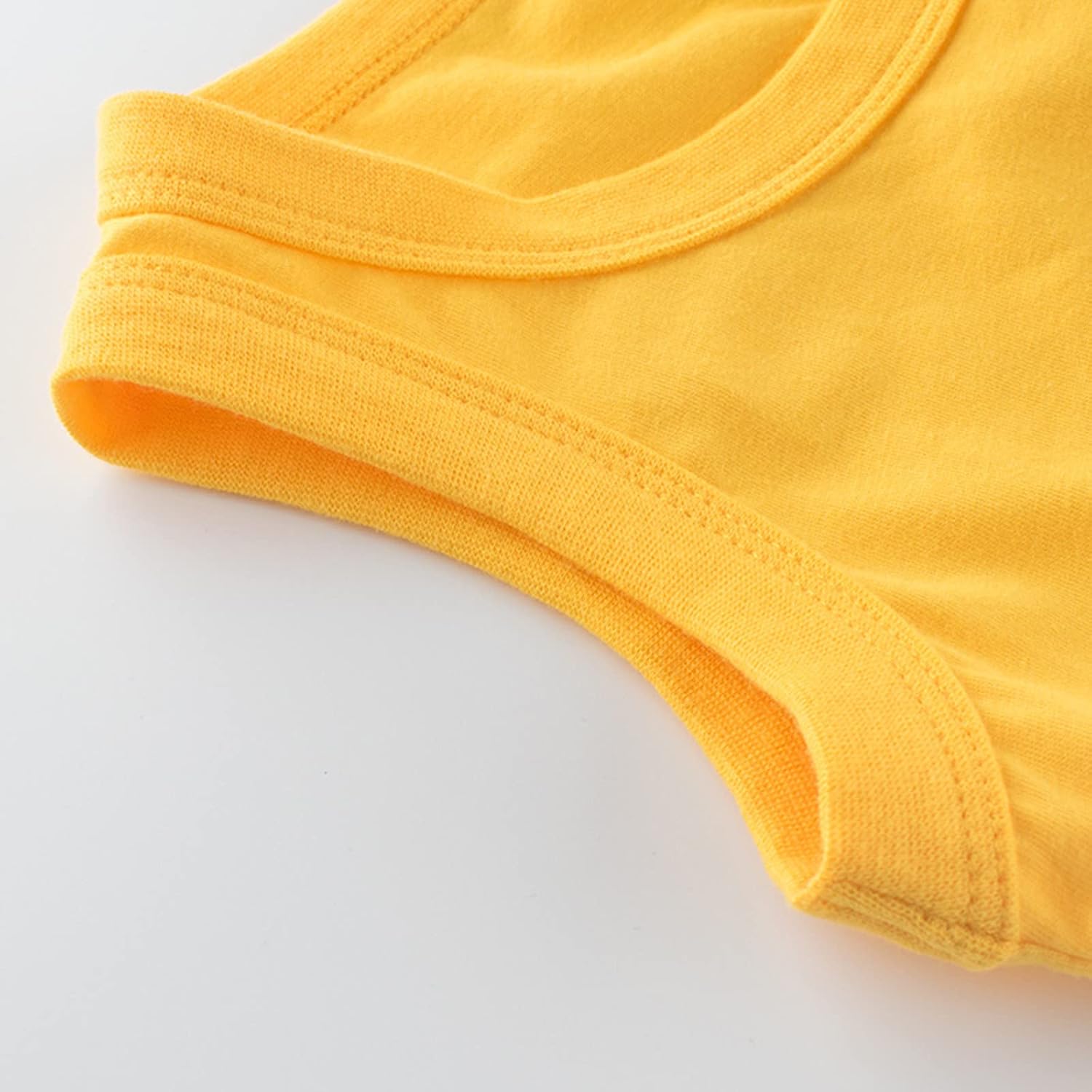 Toddler Kids Baby Boys Girls Solid Sleeveless Crewneck Vest T Shirts Tops Tee Boys Thermal Underwear (Yellow, 4-5 Years)