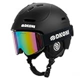 Ski Helmet with Goggles, Ski Helmet for Adults Snowboard Helmet Men Women Youth Certified Snow Sports Helmet for Skiing Snowboarding