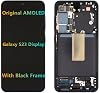 6.1インチ オリジナル AMOLED Samsung Galaxy S23 LCD スクリーン 交換用 S23 5G S911BDS S911U S911U1 S911W S911EDS タッチスクリーンディスプレイ デジタイザー ライトブラックフレーム