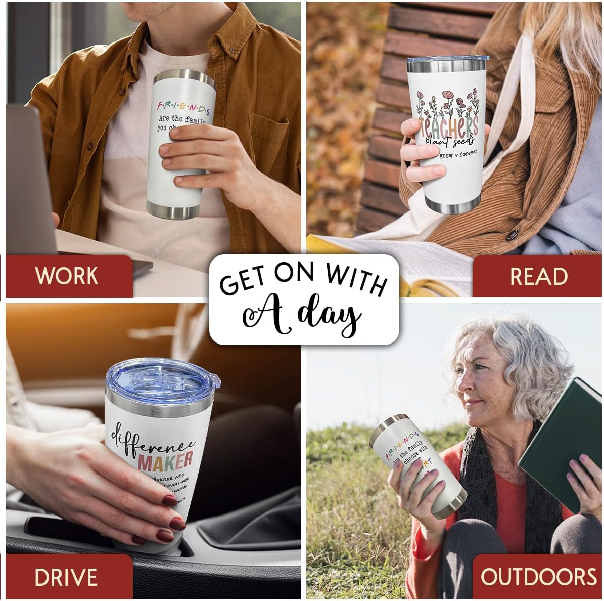 Friendship Gifts for Women Friends, 20 oz Stainless Steel Tumbler, Birthday, Christmas, Friendship Day Gifts for Friend, Bestie, BFF, Coworker, Woman, Female - Image 4