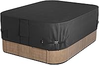 Vista 10 de iBirdie - Funda impermeable y a prueba del clima para bañera de hidromasaje al aire libre, 90 x 90 pulgadas, para SPA cuadrado de 89 x 89 o 88 x 88