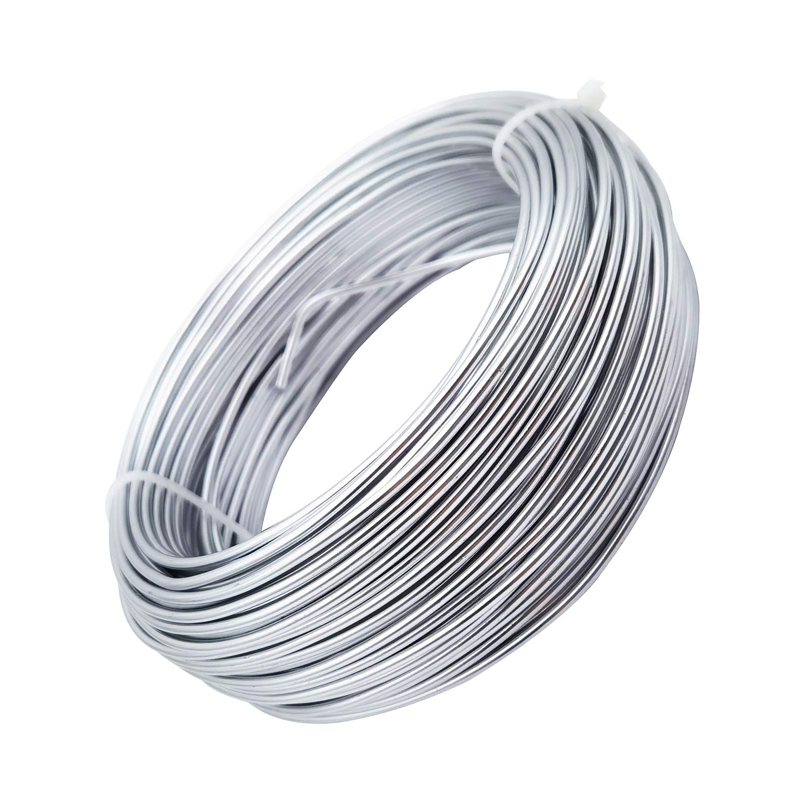 Alambre de aluminio para hacer joyas INSPIRELLE calibre 12 de 98 pies maleable color plata
