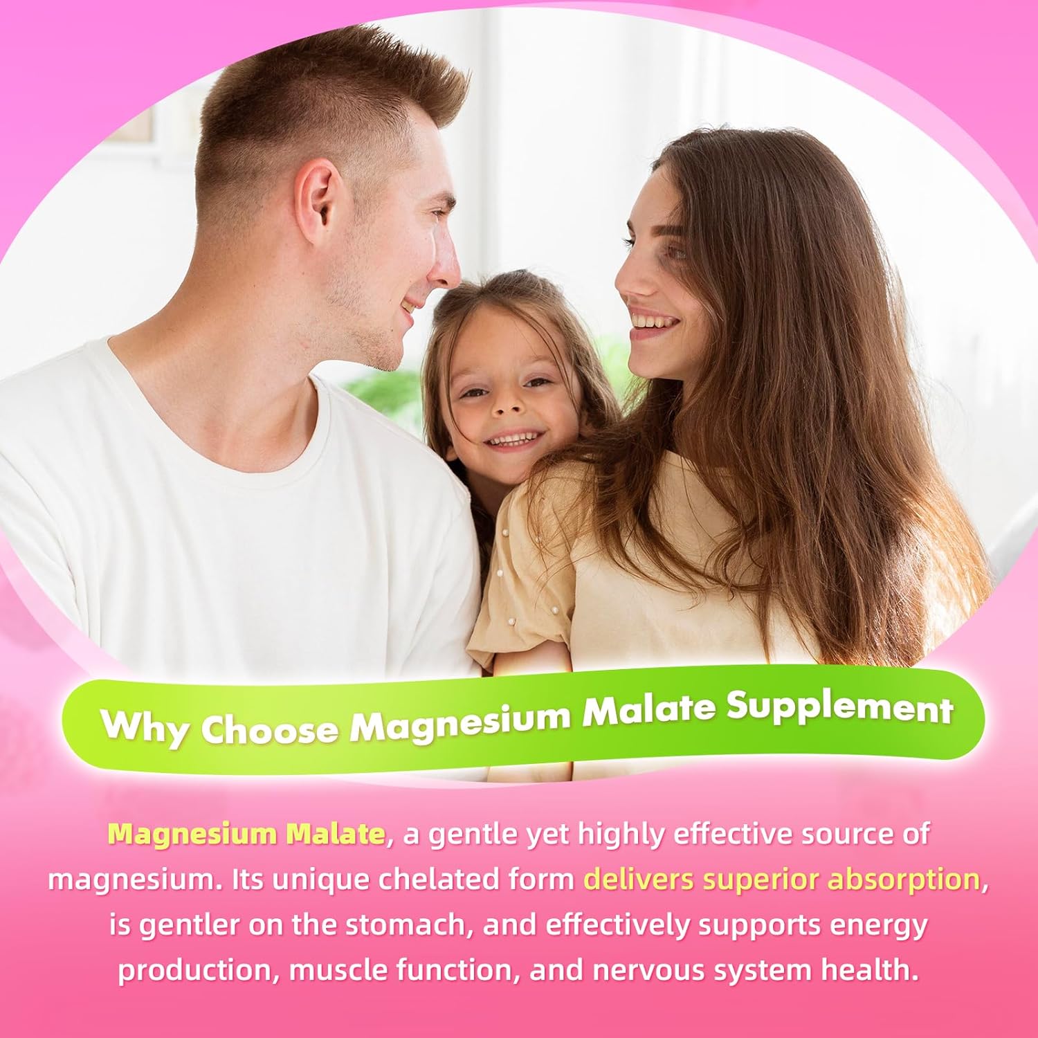 2 Pack Magnesium Malate Gummies, Magnesium 400 mg, Magnesium Mineral Supplements for Energy Production & Muscle Health, Gluten-Free, Sugar-Free, Raspberry Flavor, 120 Count