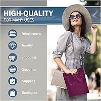 Vista 5 de Purple Merchandise - Bolsas de plástico para compras, paquete de 200 unidades de 9 x 12 pulgadas con 1.5 mil de grosor, asas troqueladas, perfectas
