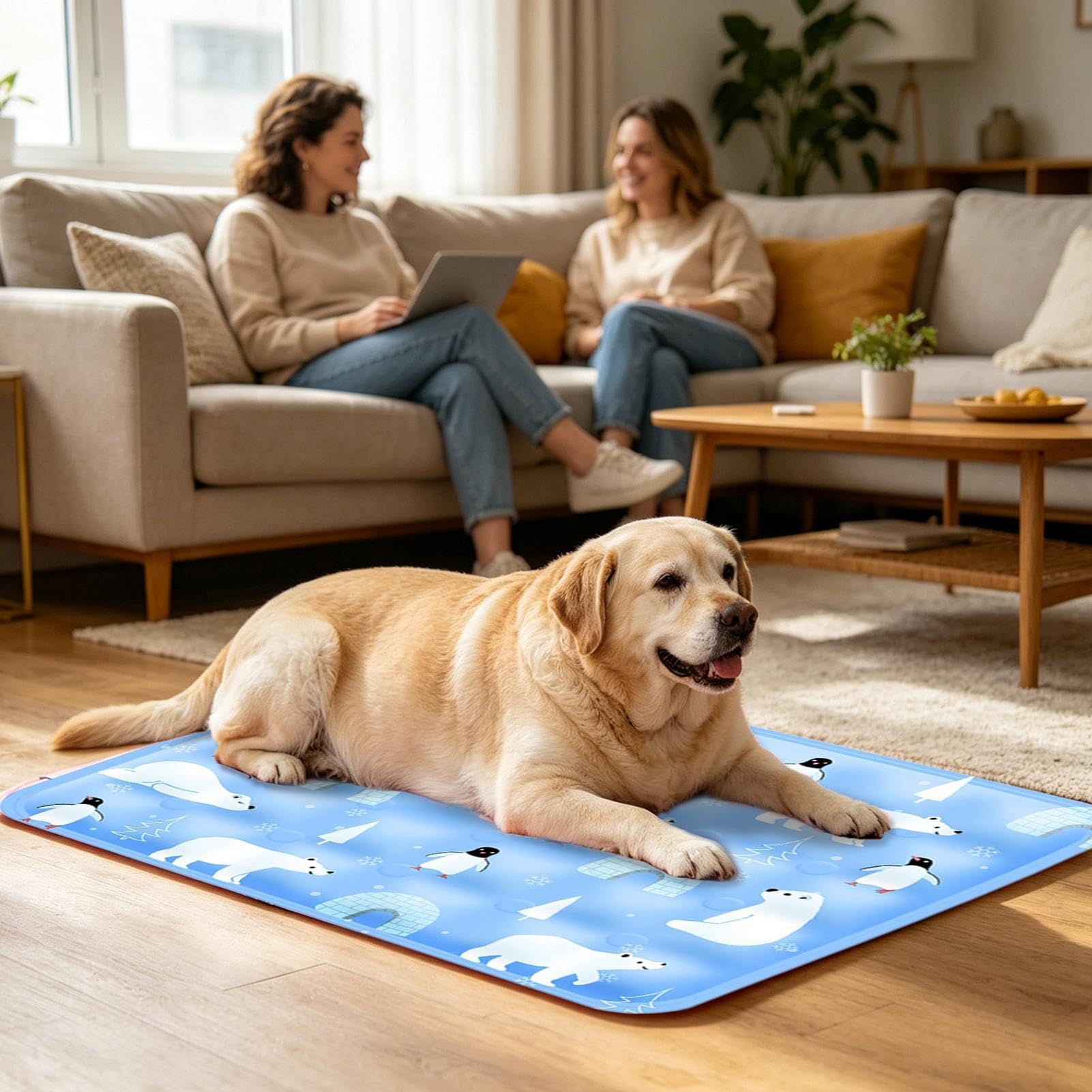 Esterilla Refrescante para Perros Base de Gel Enfriador para Mascotas | Colchoneta Lavable para Caseta de Gato en Suelo Interior Sofá Jaula Exterior Viaje Asiento de Coche Camping