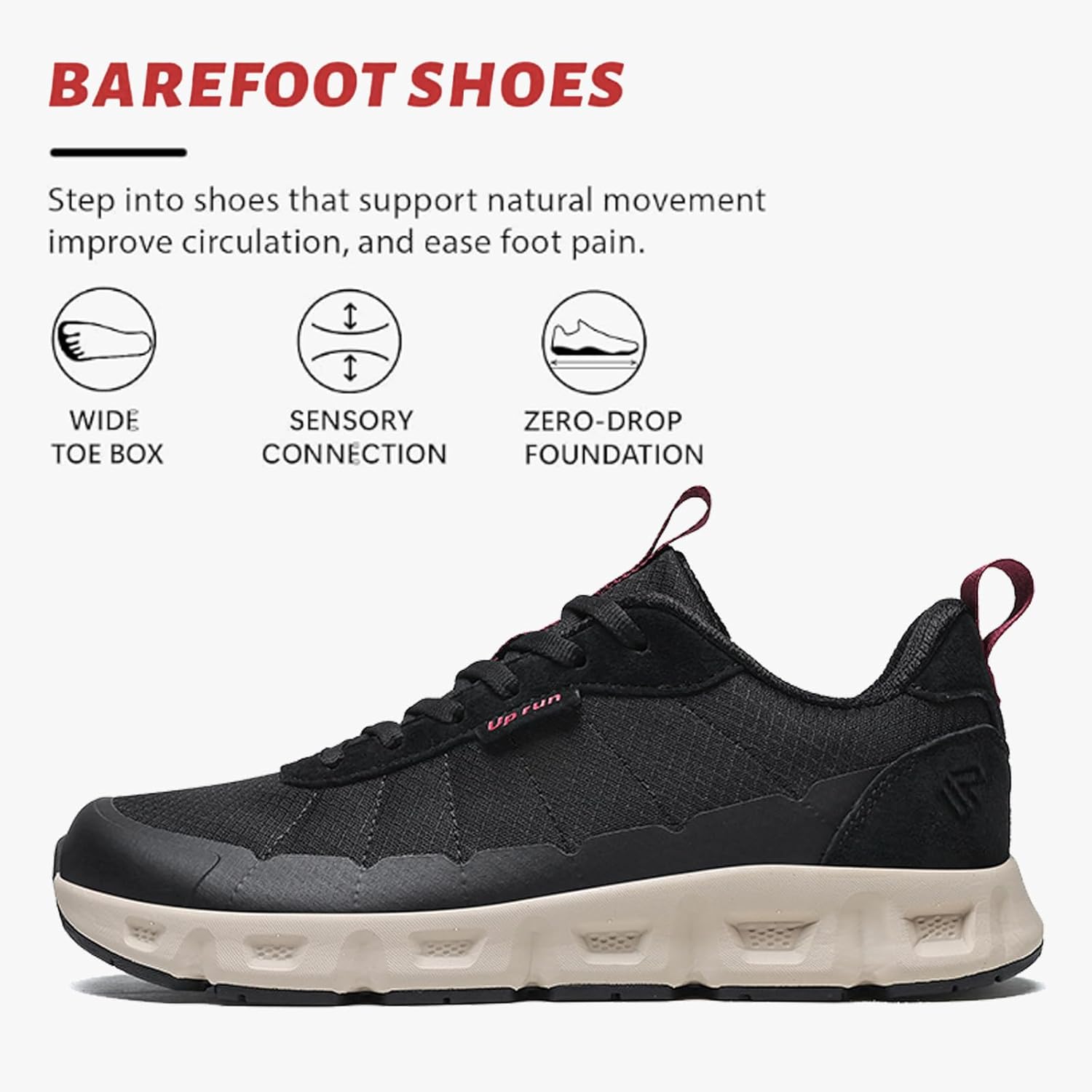 Barefoot Zero Drop Shoes Men Casual Fashion Sneakers Wide Toe Box Men Non-Slip Minimalist Trail Running Shoe for Walking Hiking 2025 - Image 4