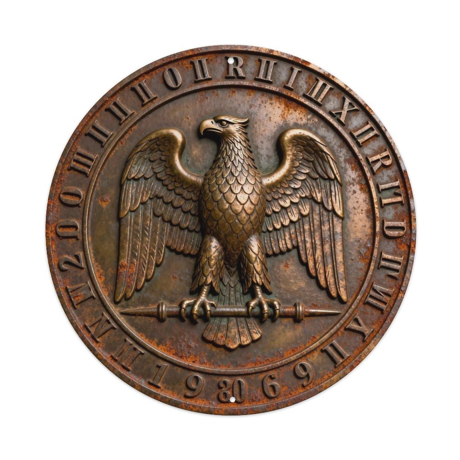 Roman Eagle Legion Standard Metal Tin Sign Plaque