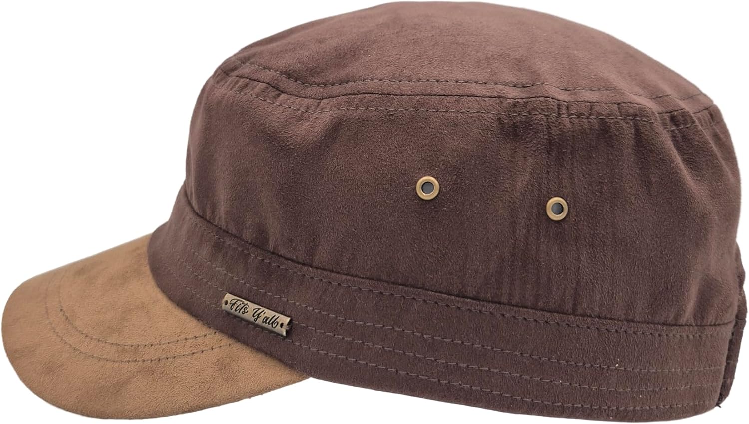 Fits Y’All Military Cadet Cap: Adjustable, Lightweight, Breathable, Flat Top, Newsboy Cap, Utility Cap for Men, Women, Unisex