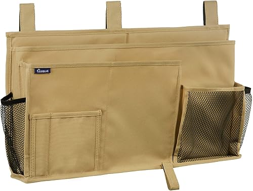 Miniatura 69 de Surblue - Organizador de cama colgante para mesita de noche, bolsa de almacenamiento, bolsillo para literas y camas de hospital, dormitorios Z-Zebra