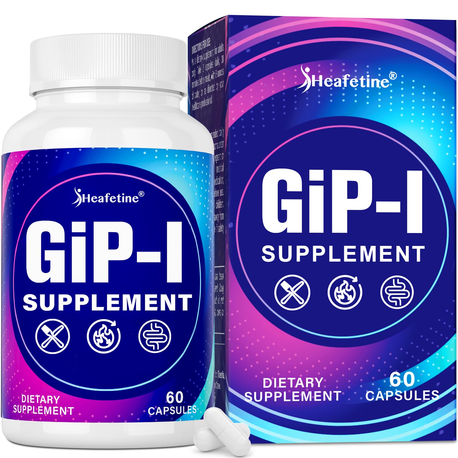 G1P Supplement, with Naturally GiP Probiotic for Women & Men, Hops & Green Tea Extract for Gut, Energy & Overall Health* - 60 Capsules