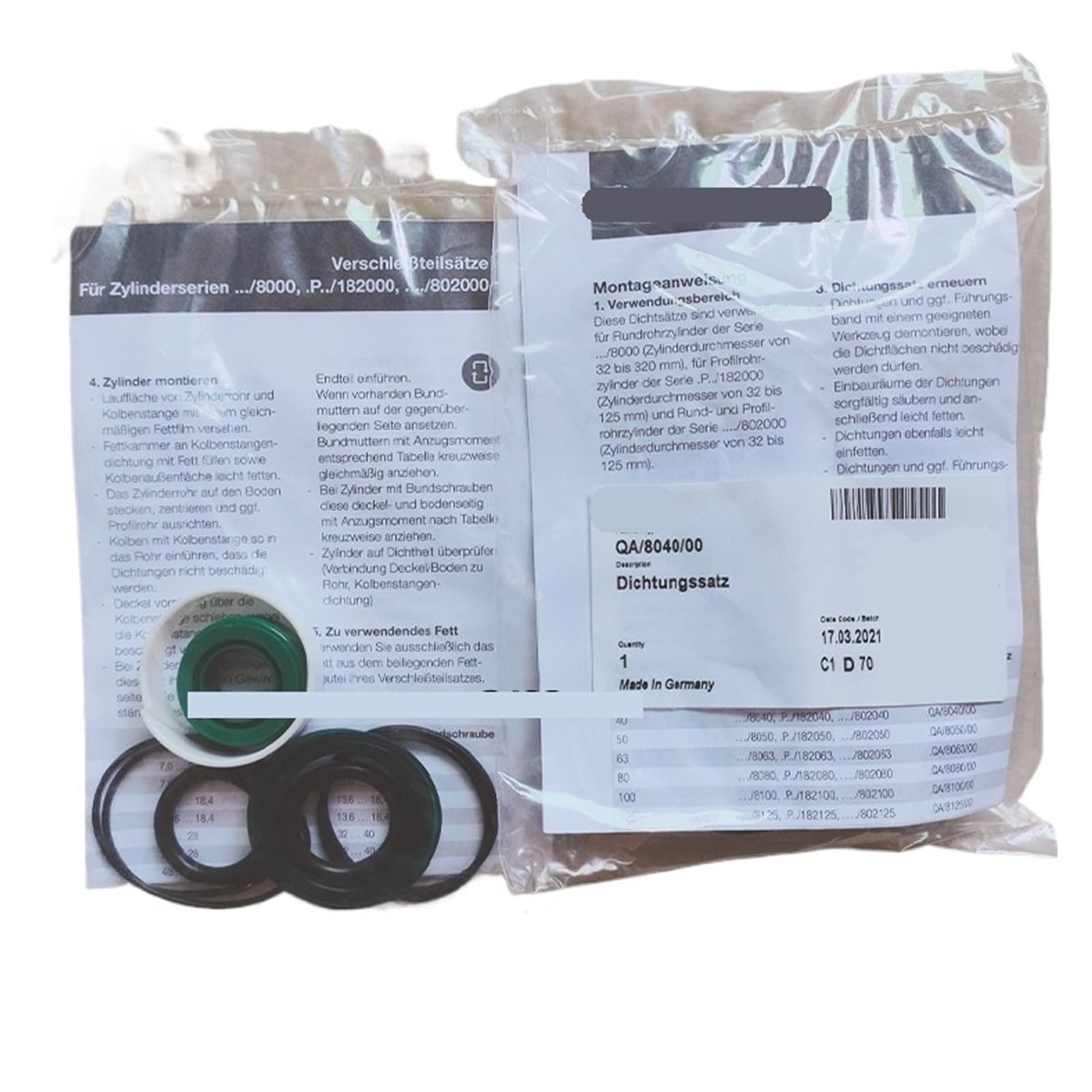 CLBSWYEJK 1PCS QA/8080/00 QA/8050/00 Cylinder Repair Kit(QA-8050-00)
