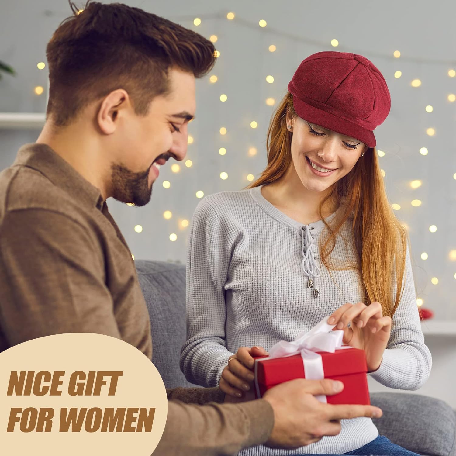 Cindeer 6 Pcs Women Newsboy Caps Ladies Hat Warm Wool Visor Beret Hats for Women Vintage Baker Boy - Image 6