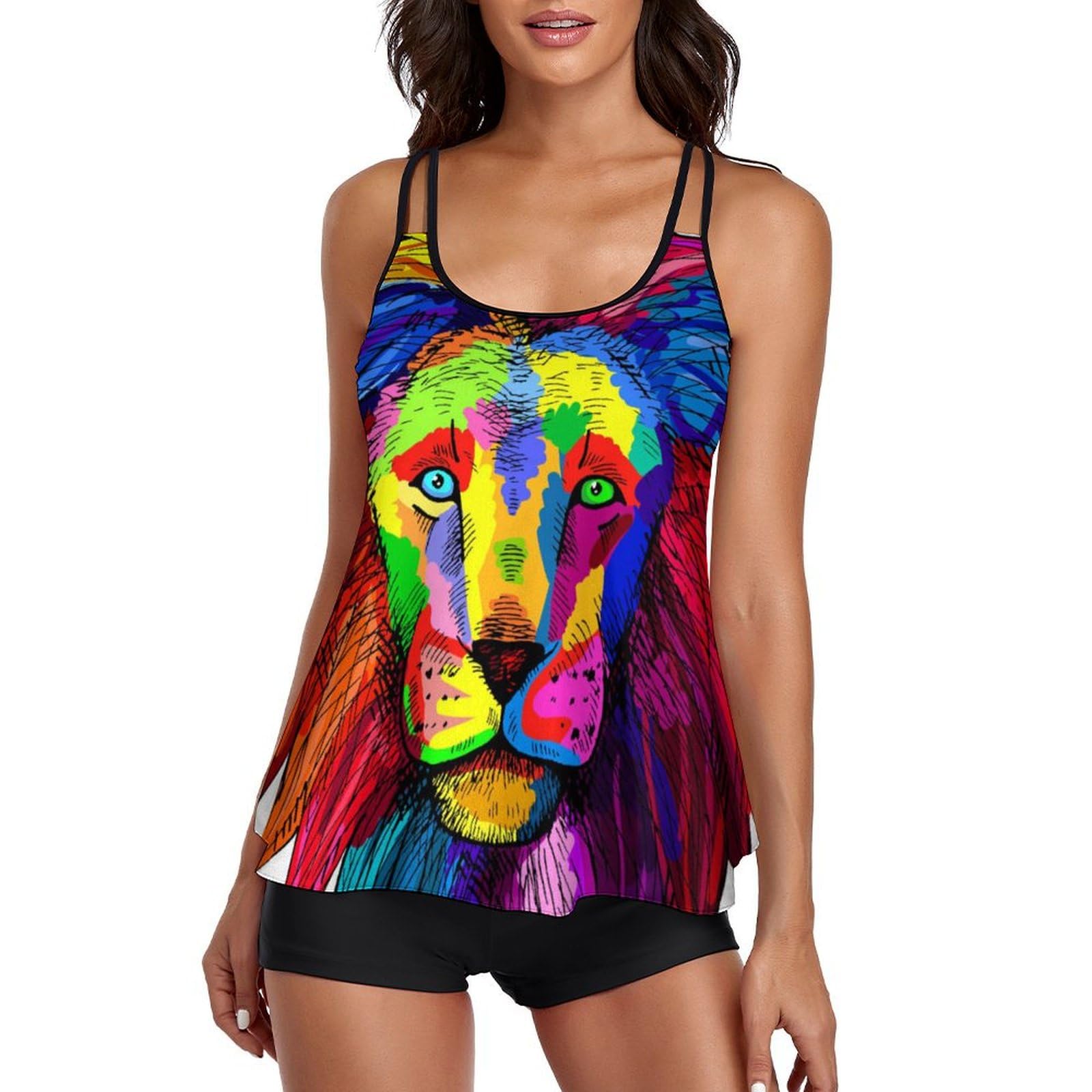 Maillot de bain avec short de garçon pour masquer le ventre et robe - 8