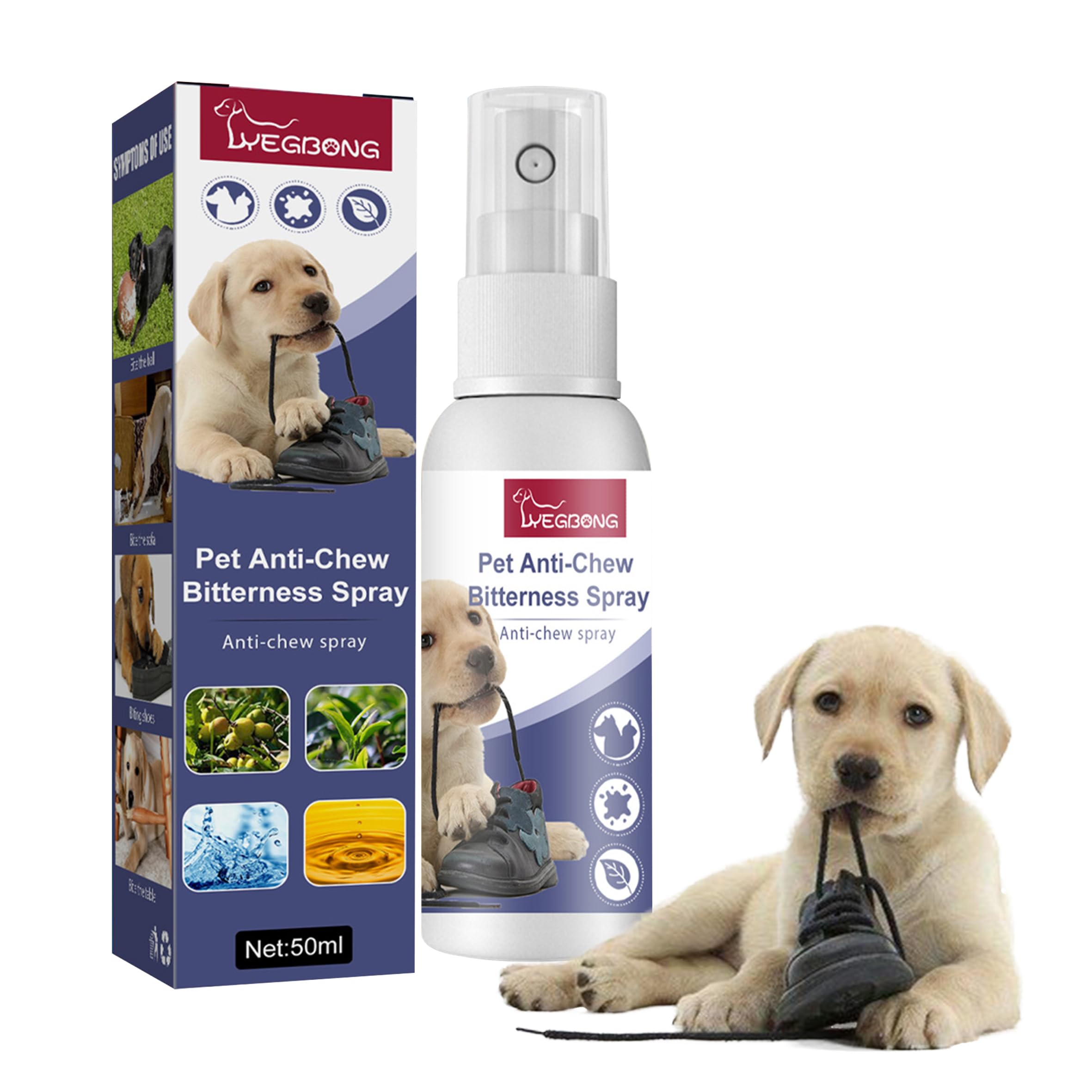 犬用 50ml 噛まないスプレー スプレー抑止剤 爪とぎ防止スプレー ひっかき防止スプレー 引っかき傷と噛む防止 屋内 トレーニング補助 犬 子犬 安全 天然 無毒 使用簡単 カーペット/ドレープ/生地/家具保護 ペットが家具を噛まないようにする