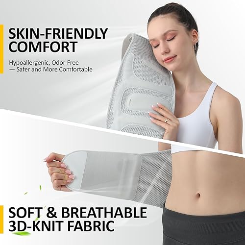 Miniatura 6 de Soporte de espalda para hombres, alivio del dolor de espalda baja, soporte de espalda transpirable para mujeres, cinturón de soporte lumbar