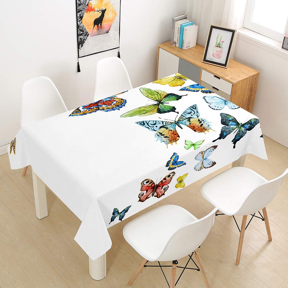 FANSU Nappe Rectangulaire, Cuisine 3D Jeu Game Nappe De Table Imperméable Anti Tache Résistant Lavable Et Facile D?Entretien Nappe Pour Fête Restaurant Jardin Décoration (Blanc,140x200cm