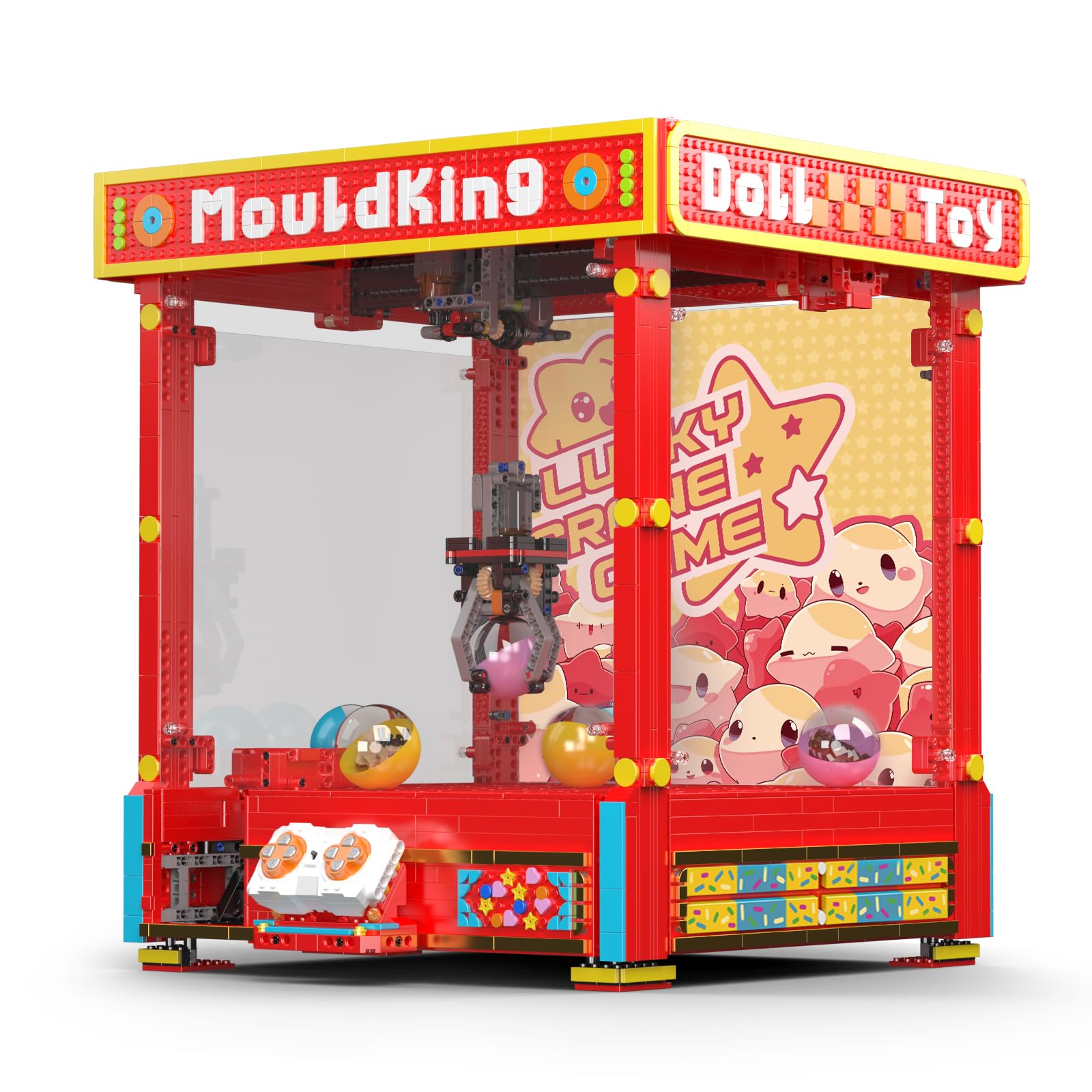 Mould King 10189 Greifmaschinen Baustein Spielzeugset APP ferngesteuert Greifautomat Greifer Spielautomat MOC Technik Klemmbausteine Bausatz Automatischer Verkaufsautomat elektronisches Arcade-Spiel
