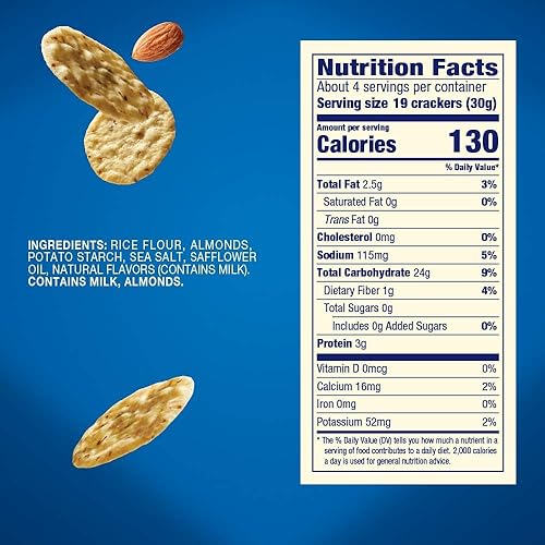 Miniatura 2 de Blue Diamond Almonds Nut-Thins - Patatas fritas sin gluten, original, tamaño familiar, 7.7 onzas (paquete de 6)