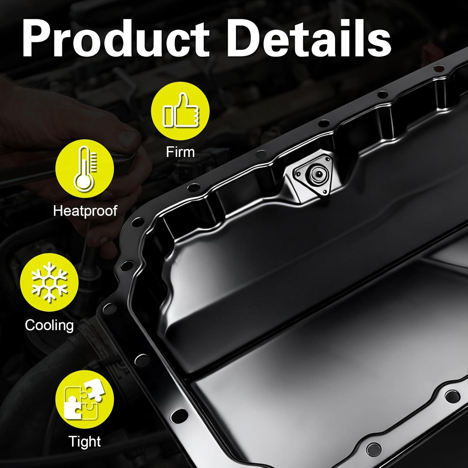 Lower Engine Oil Pan Sump with Drain Plug, Compatible with 2005-2018 Volkswagen Jetta, 2012-2018 Passat, 2010-2014 Golf, 2006-2019 Beetle, 2006-2009 Rabbit, 2010-2013 Golf SportWagen, 2.5L