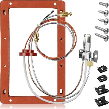 SP20075 SP20305A Water Heater Pilot Assembly Kit with Thermocouple | NG Water Heater Replacement Parts, Compatible with Rheem, GE and Richmond Water Heaters, Includes Burner Igniter Assembly