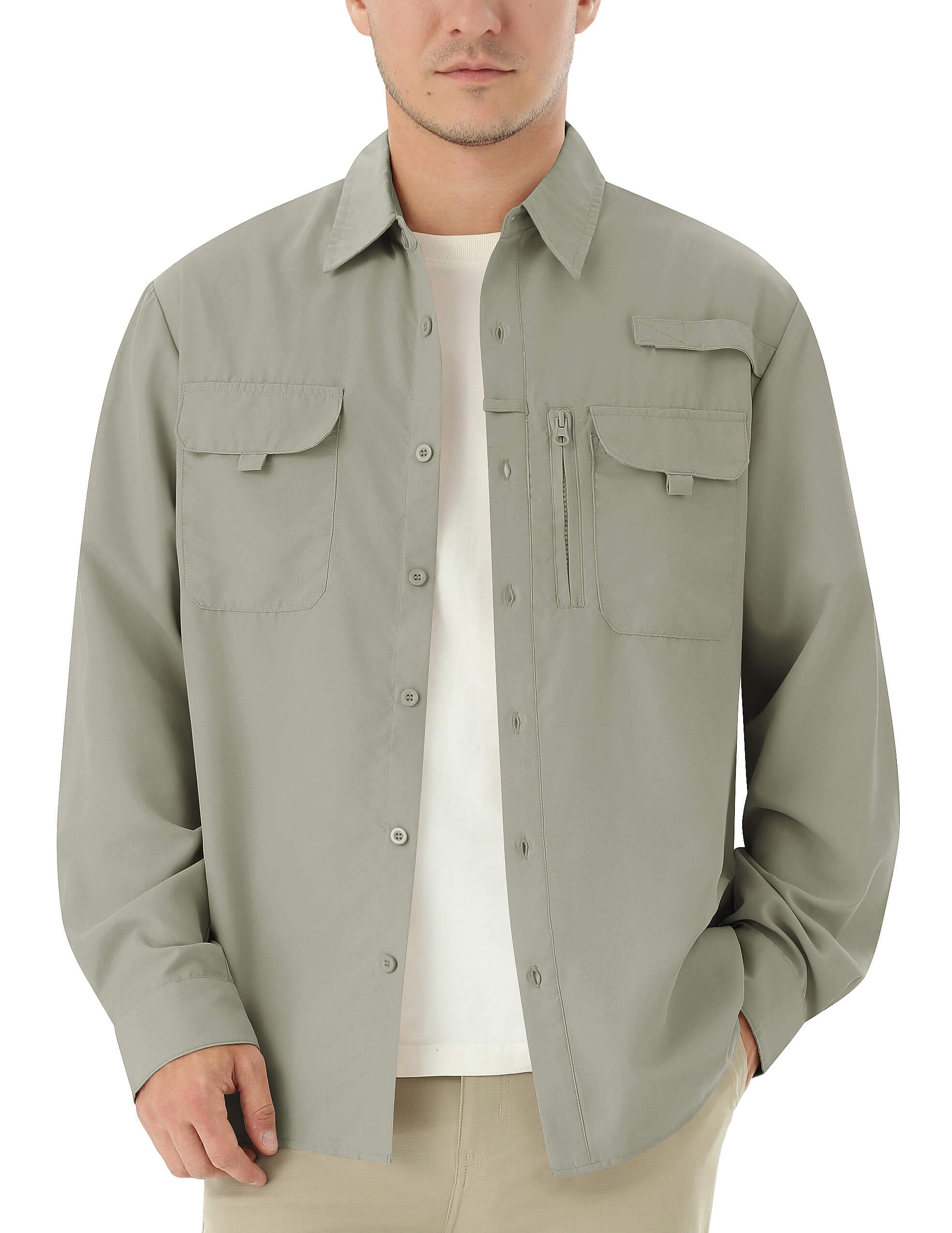 Autsel Camisa Hombre Casual Outdoor para Pesca y Senderismo, Camisa de Protección Solar UPF 50+ con Secado Rápido, Camisa Técnica Transpirable de Manga Larga para Viaje — view 2