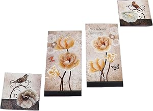 ستيكر حائط بلاستيكي ثلاثي الأبعاد متعدد الألوان 3A 3A-12447، 4 قطع، HXS-00