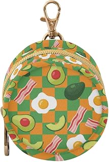 Avocado Eggs Orange Print Pacifier Holder Case with Metal Clip Portable Pacifier Cover for Baby Boys