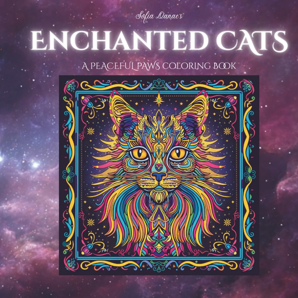 Enchanted Cats: A Peaceful Paws Coloring Book Volume 2