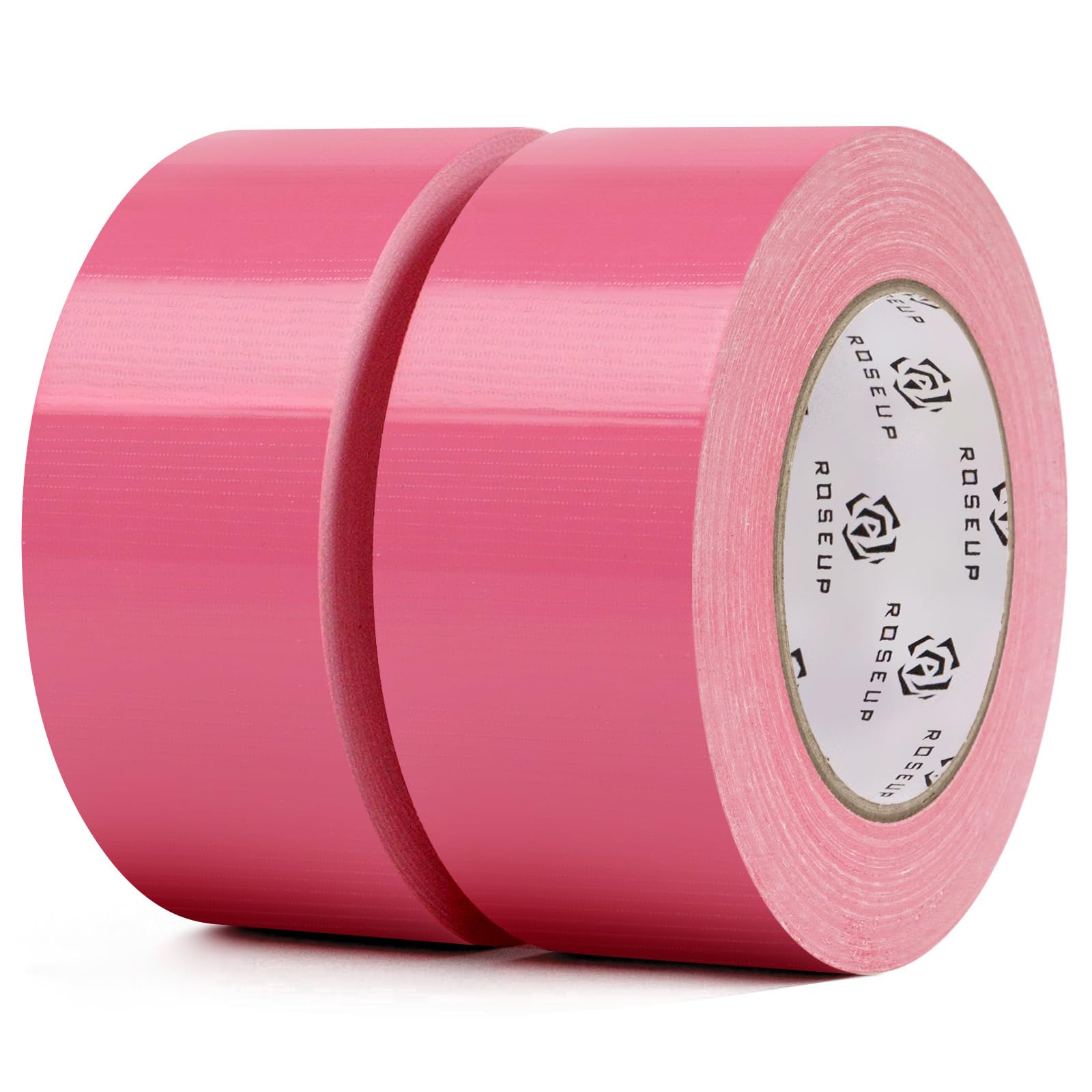 ROSEUP 2 Pack Duct Tape Heavy Duty,7.5 Mil Thickness,2 Inches x 30 Yards,Flexible,No Residue,Waterproof and Tear by Hand,Multi-Use for Indoor & Outdoor, Pink