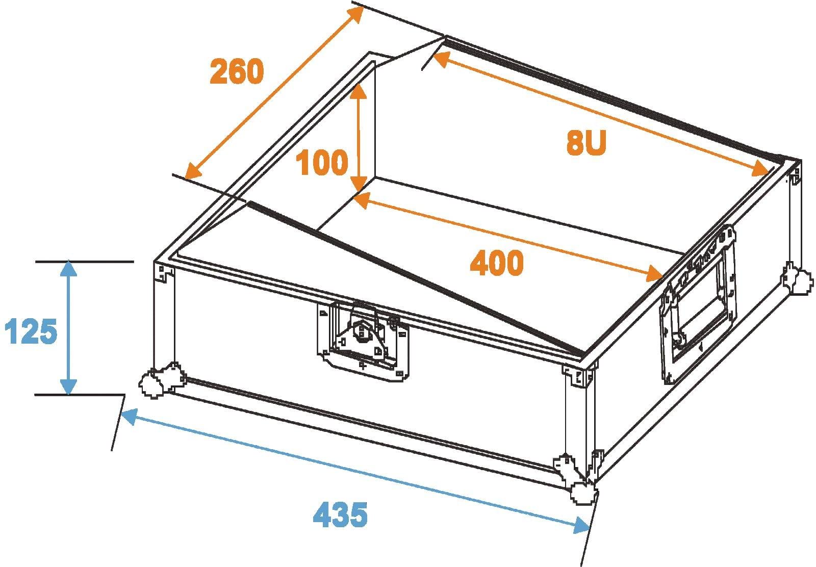 Roadinger 059540 MCR-10 Flight-case pour Mixer Noir