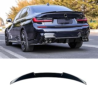 Rear Trunk Spoiler Wing Compatible with 2019-2024 BMW 3 Series G20 2020 2021 2022 330 330i 330e M340i M4 Style Trunk Spoiler Wing Gloss Black